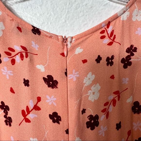 NSR PINK FLORA WHITEL PRINT MIDI WOMEN SHORT SLEEVE DRESS SIZE MEDIUM BRAND NEW - Picture 5 of 8